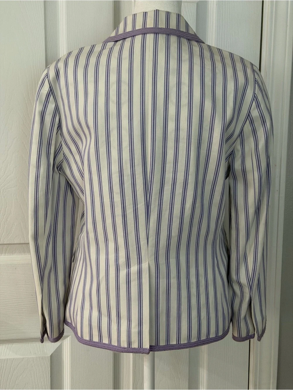 Tory Burch Lavender Striped Blazer - Picture 4 of 10